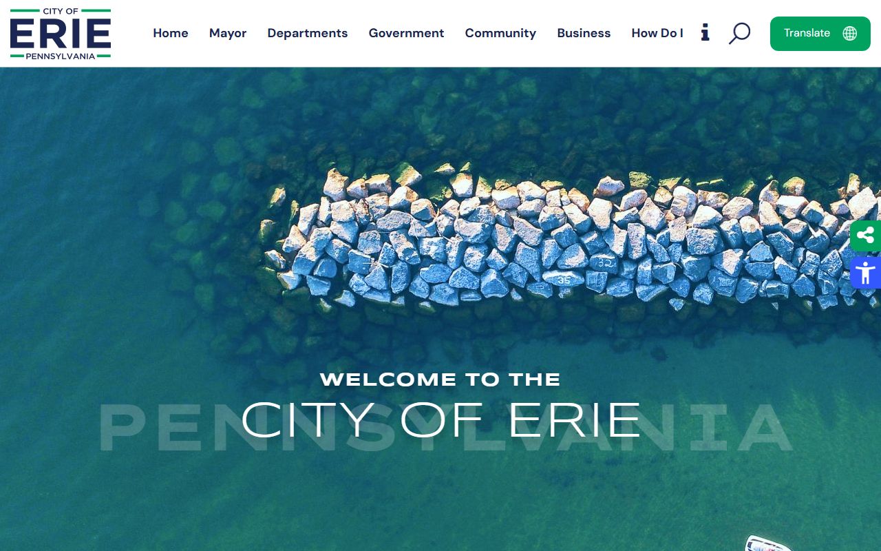 City of Erie official website for Erie sex offender registry information